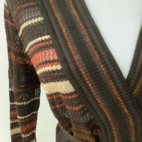 M Missoni Multicolor Metallic Knit Wrap Cardigan - Picture 2 of 9